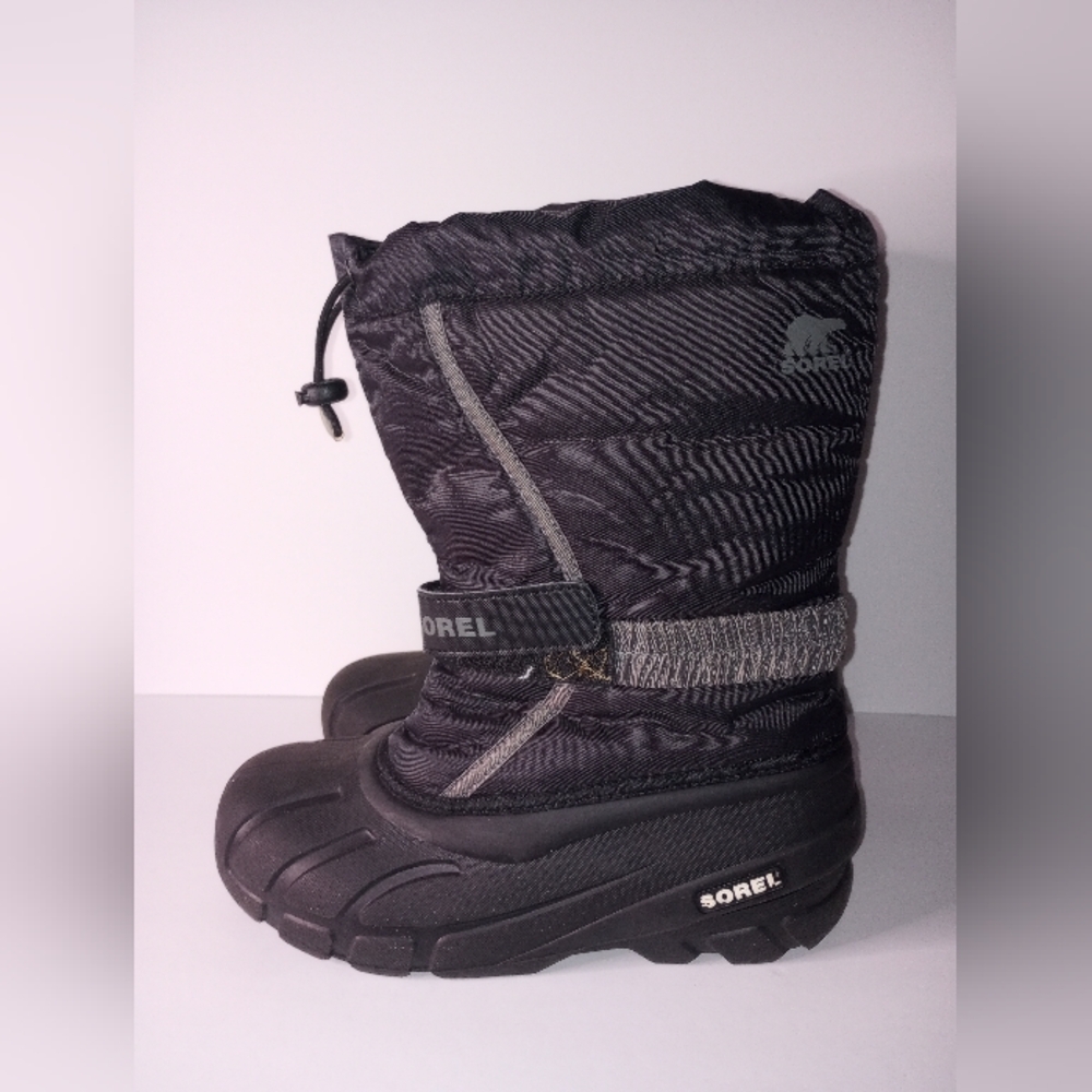 Sorel Flurry Winter Snow Boots Waterproof Women Sz 7 Black